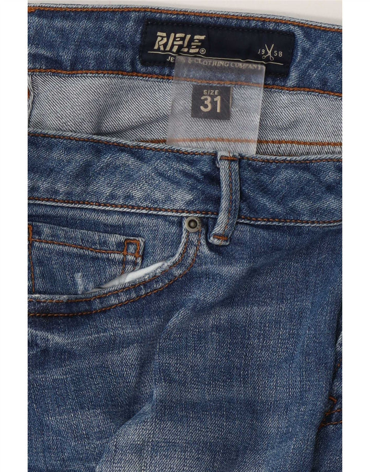 Vaqueros pitillo desgastados para mujer Rifle W31 L29 Azul