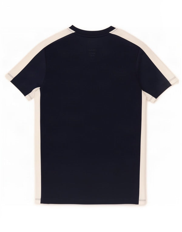 Nike Boys Dri Fit T-Shirt Top 10-11 Years Medium Navy Blue Colourblock