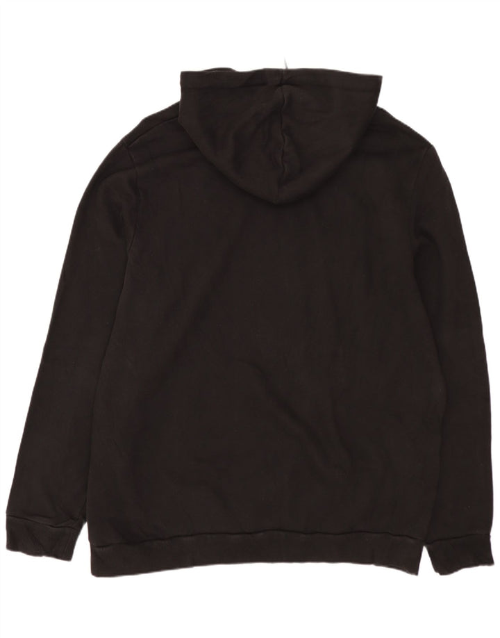 PUMA Sudadera con capucha gráfica para hombre, talla grande, color negro