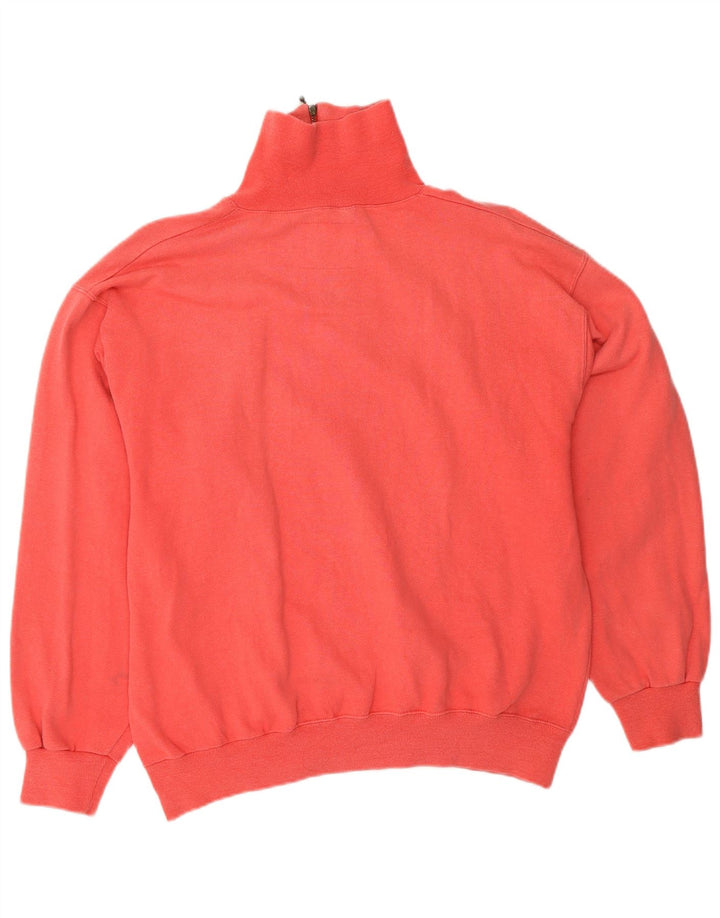 CHAMPION Sudadera con cuello y cremallera para mujer UK 14 Medium Red Cotton