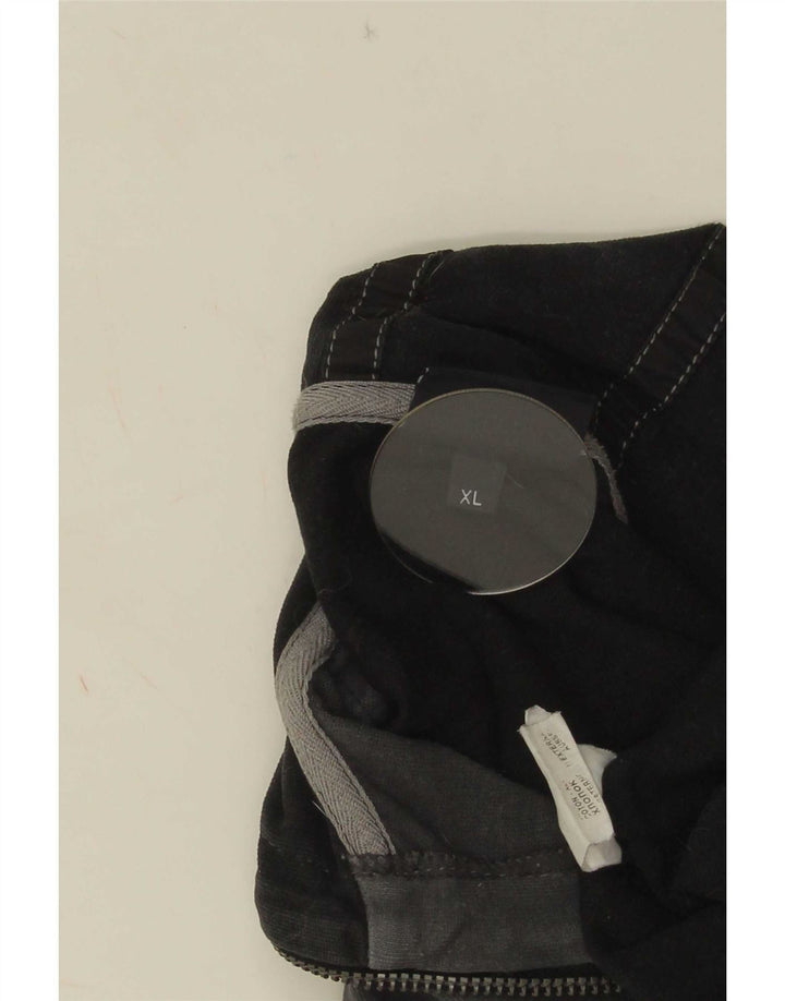Trussardi Hombre Chaqueta De Chándal XL Algodón Color Block Negro