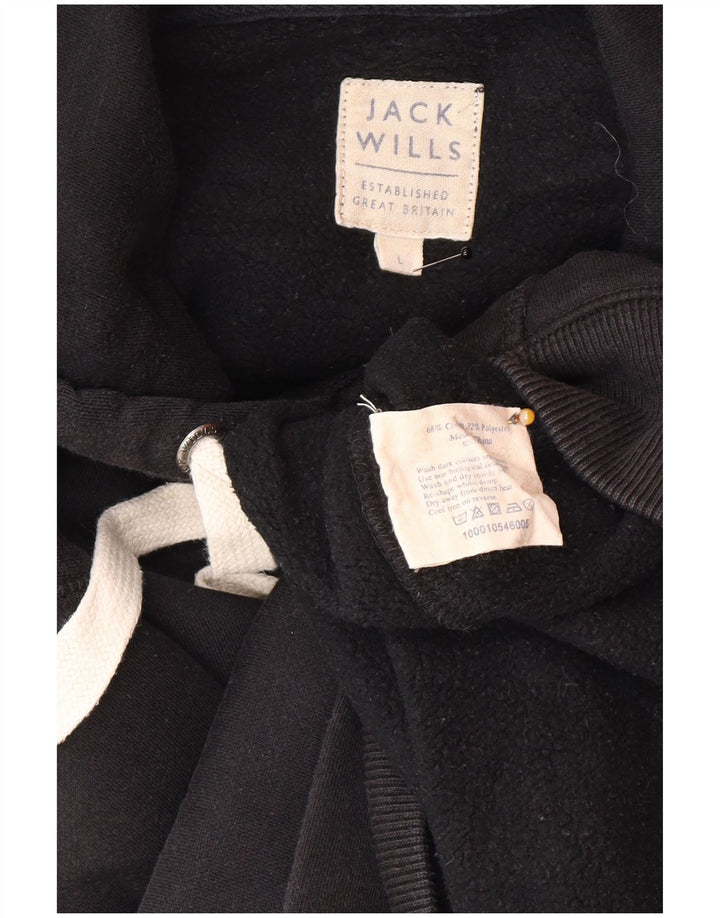 Jack Wills - Sudadera con capucha para hombre, talla grande, algodón negro