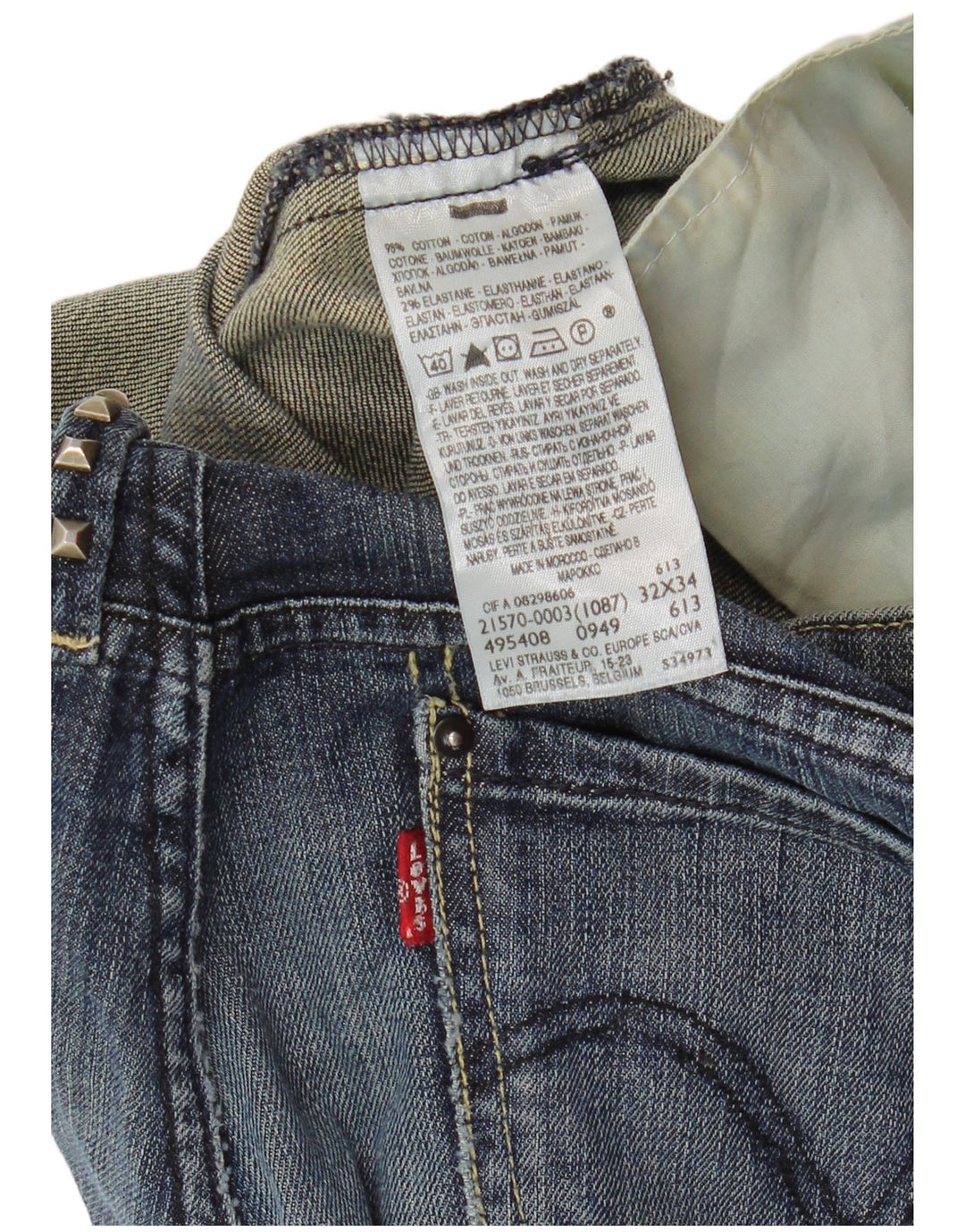 Vaqueros Levi's Mujer Rectos W32 L30 Algodón Azul