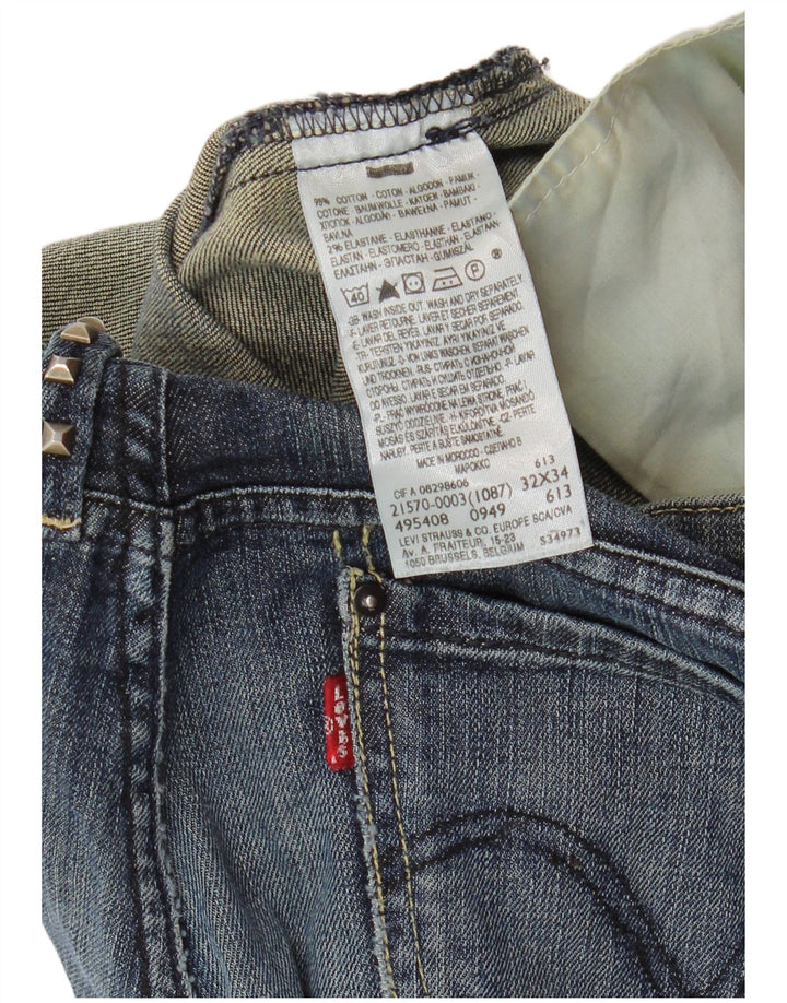 Vaqueros Levi's Mujer Rectos W32 L30 Algodón Azul