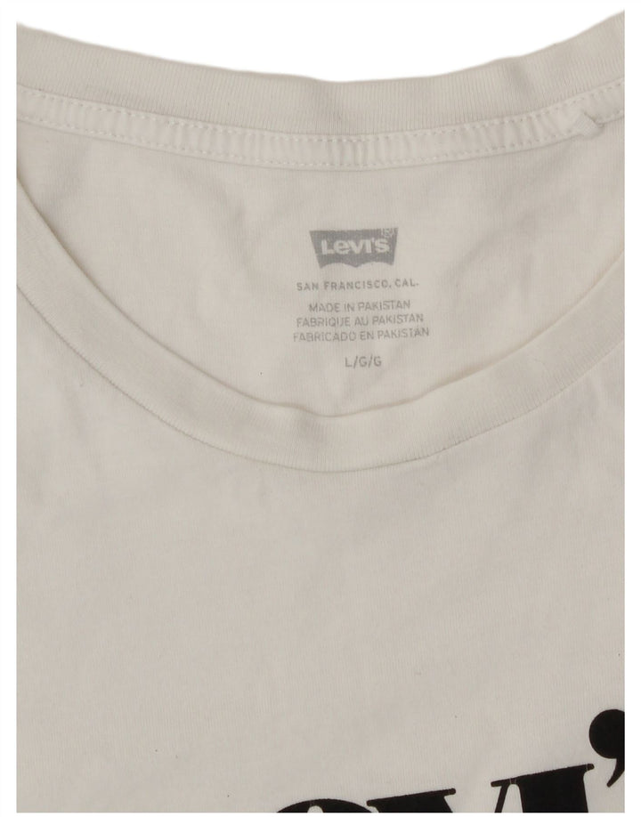 Levi's Camiseta gráfica para mujer Top UK 46 Large White