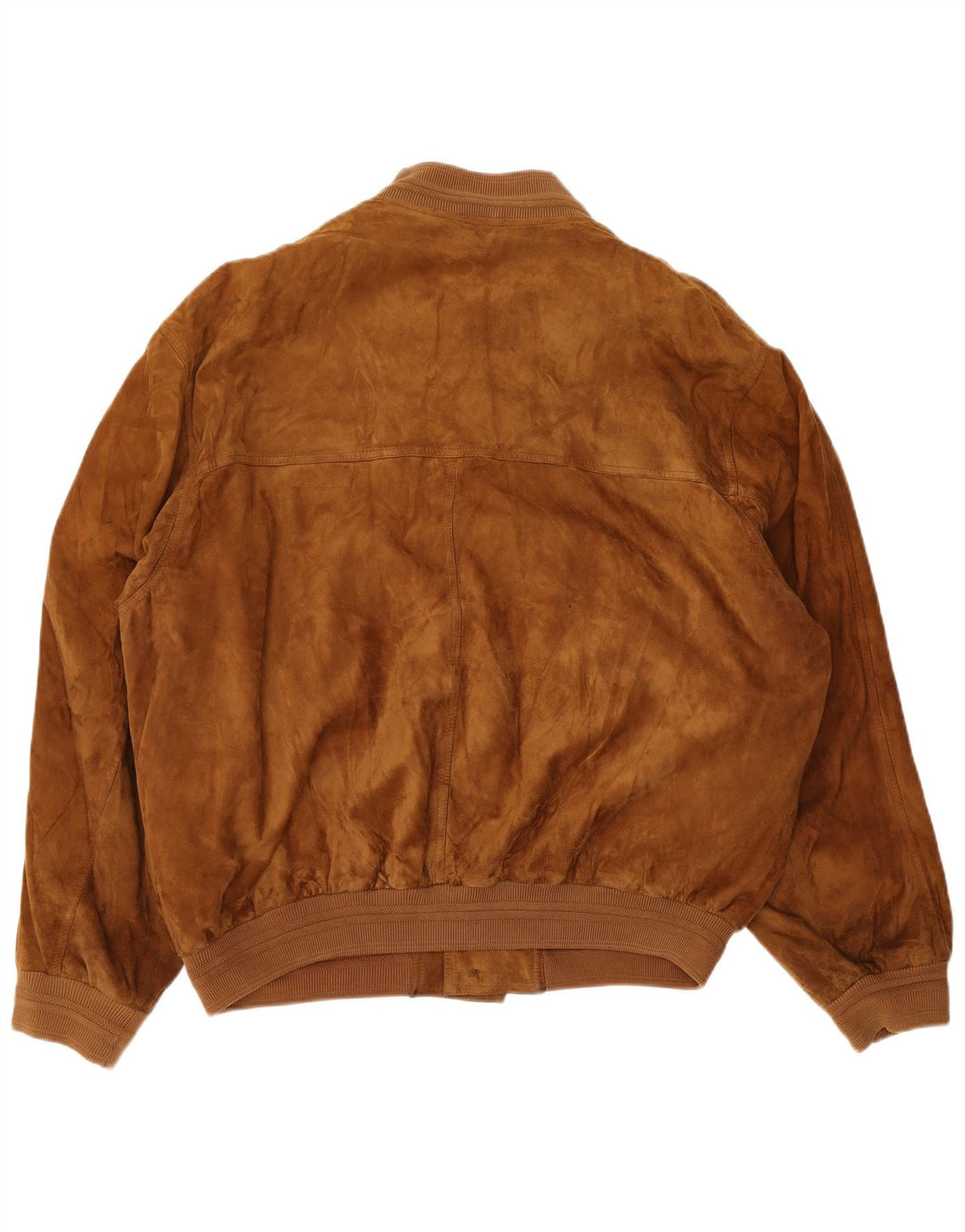 Vintage hombres gamuza bomber chaqueta IT 56 3XL marrón