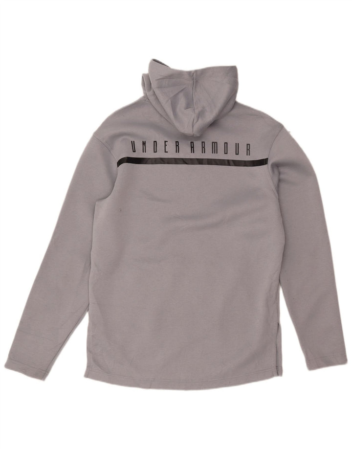 Under Armour Cold Gear Graphic Sudadera con capucha para hombre, jersey pequeño de poliéster gris