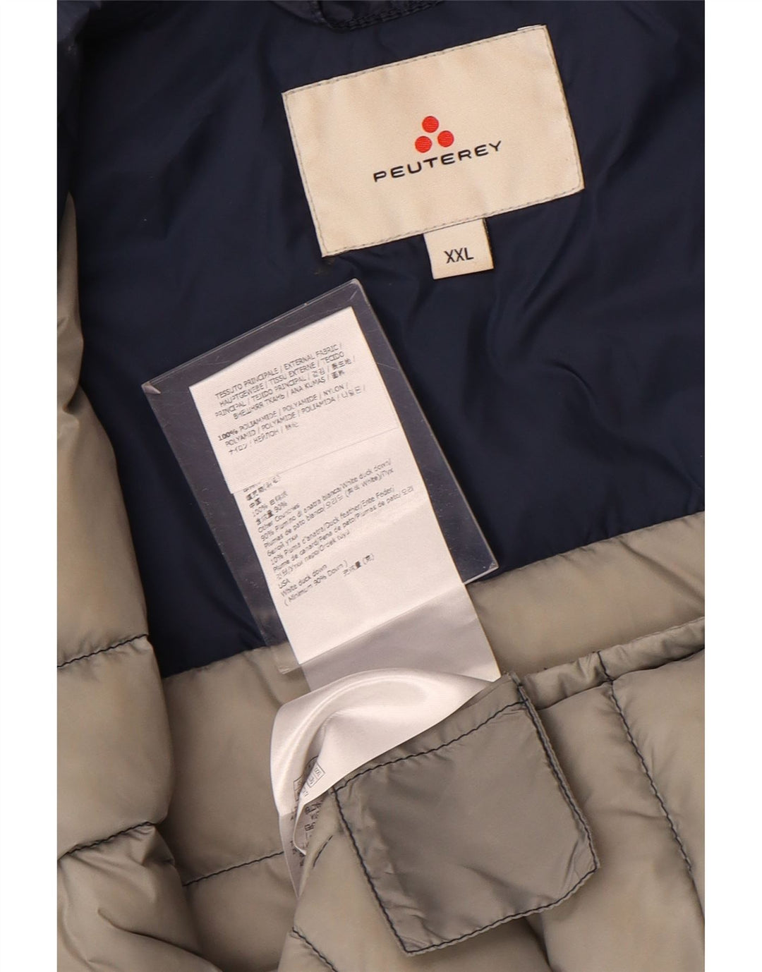 PEUTEREY Chaqueta acolchada para hombre UK 44 2XL Azul marino Nylon