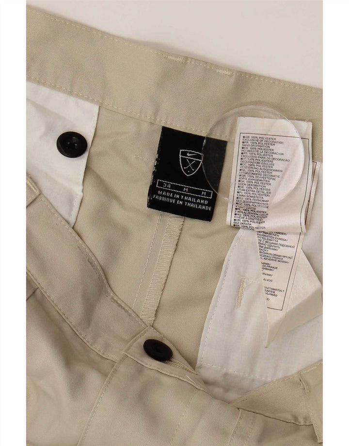Pantalones cortos chinos Nike para hombre W34 poliéster beige grande
