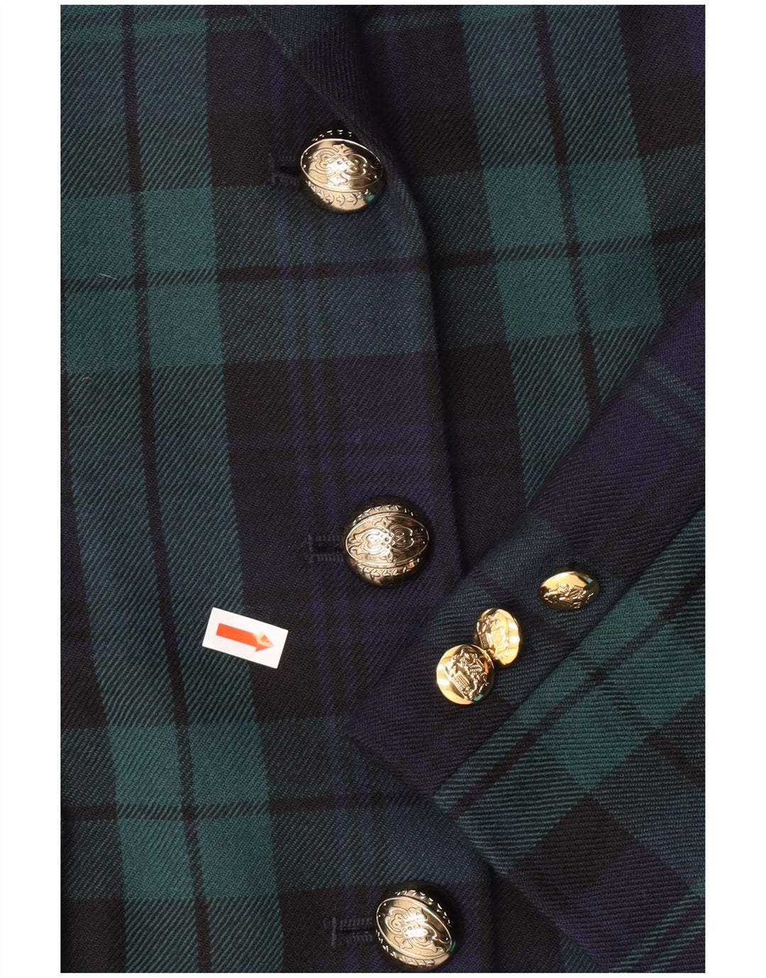 LUISA SPAGNOLI Chaqueta Blazer para Mujer IT 46 Grande Verde Cuadros Clásico