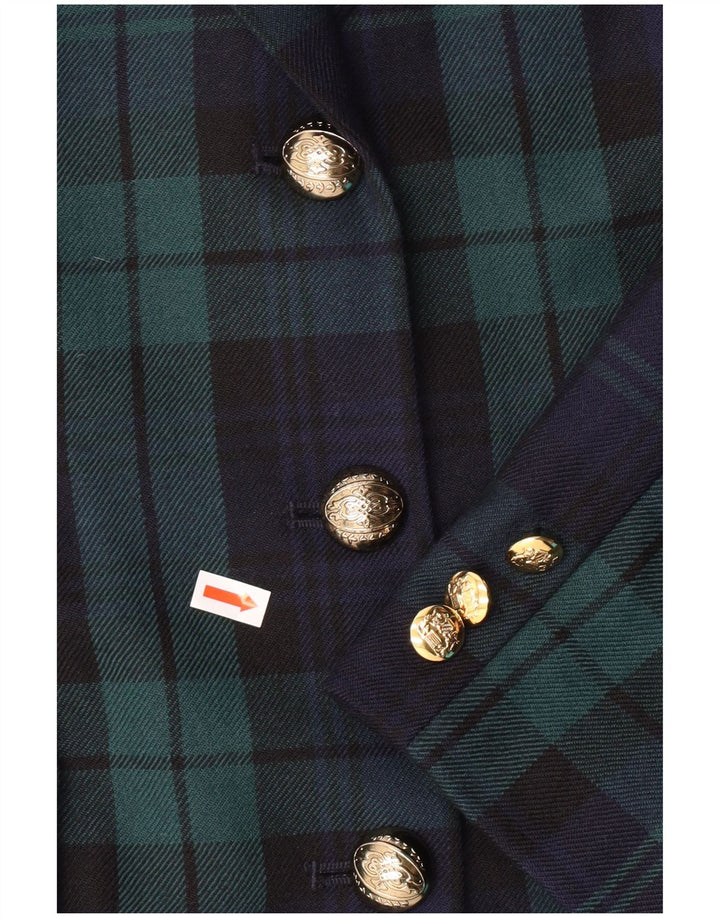 LUISA SPAGNOLI Chaqueta Blazer para Mujer IT 46 Grande Verde Cuadros Clásico