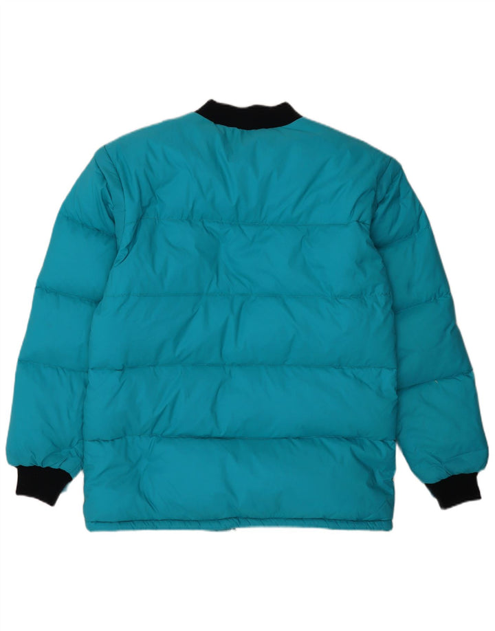 Chaqueta acolchada vintage para hombre IT 50 Poliamida azul grande