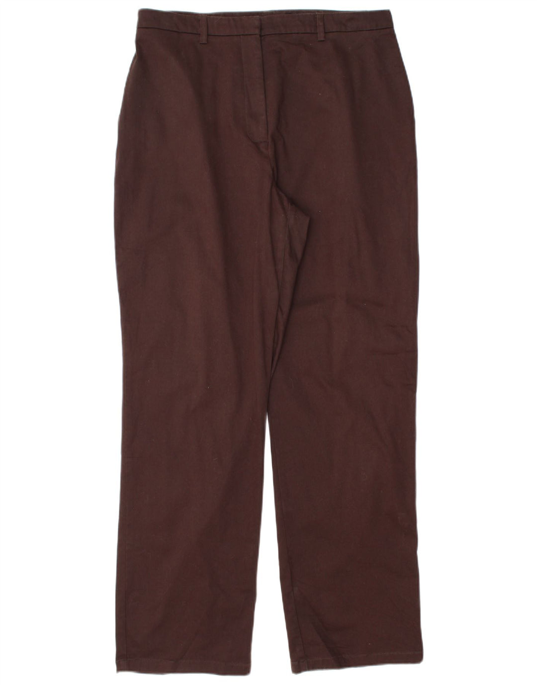 EDDIE BAUER Pantalones chinos rectos para mujer US 12 Large W32 L30 Marrón