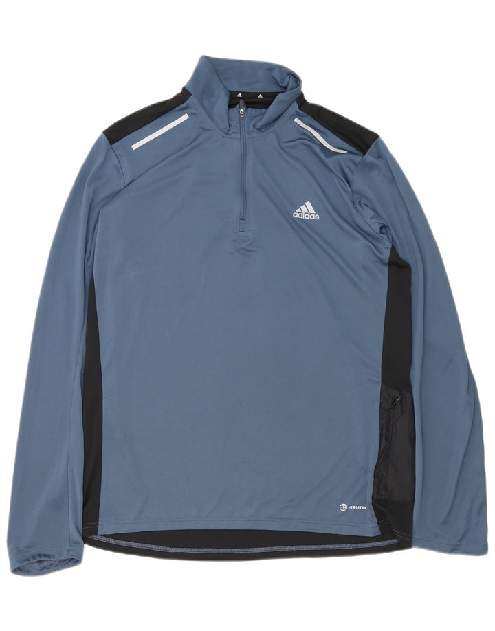 Adidas Hombre Aeroready Jersey Chándal Top Grande Azul Marino Colorblock