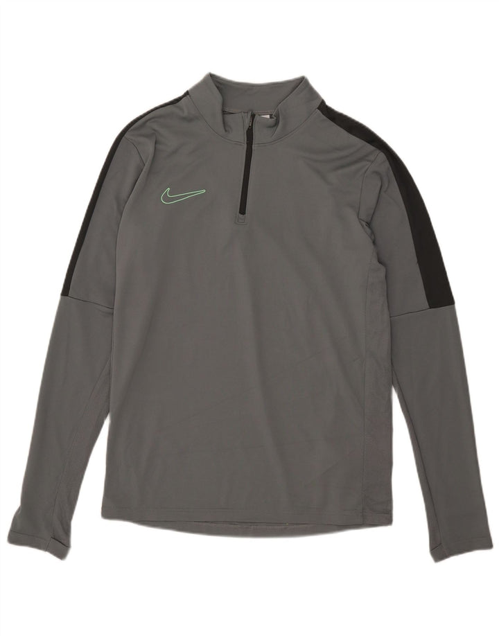 Nike Dri Fit - Chándal con cremallera y cuello para hombre, talla pequeña, color gris