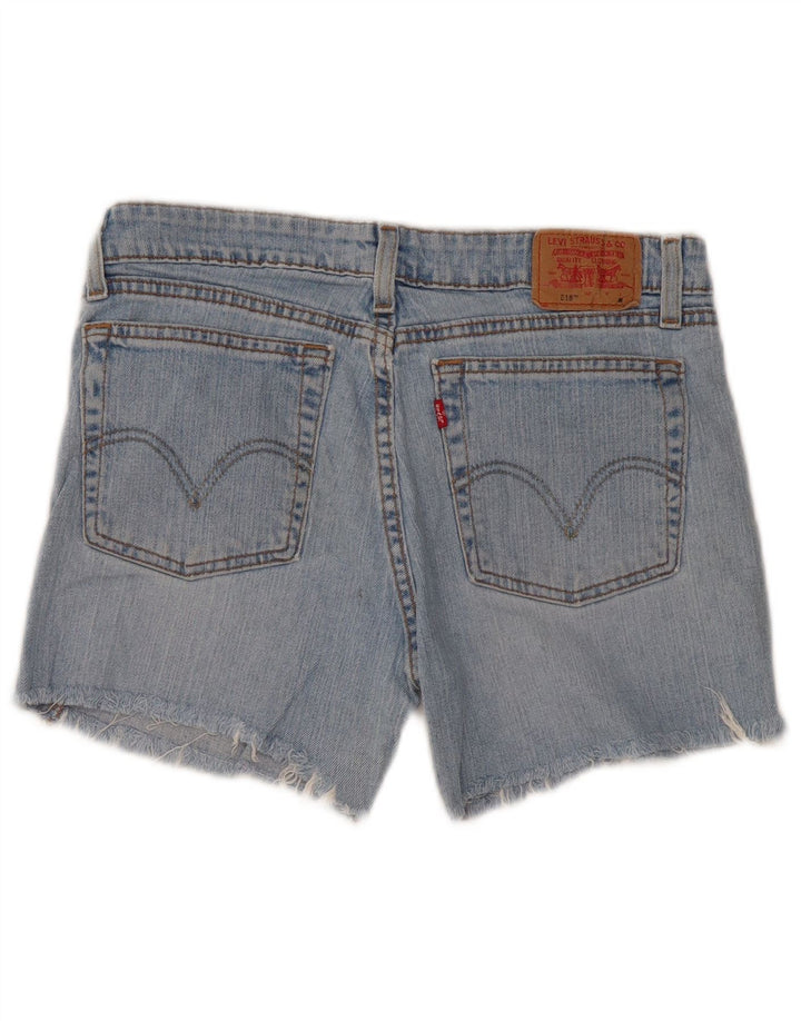 Levi's Mujer 518 Super Low Denim Shorts Medium W32 Algodón Azul