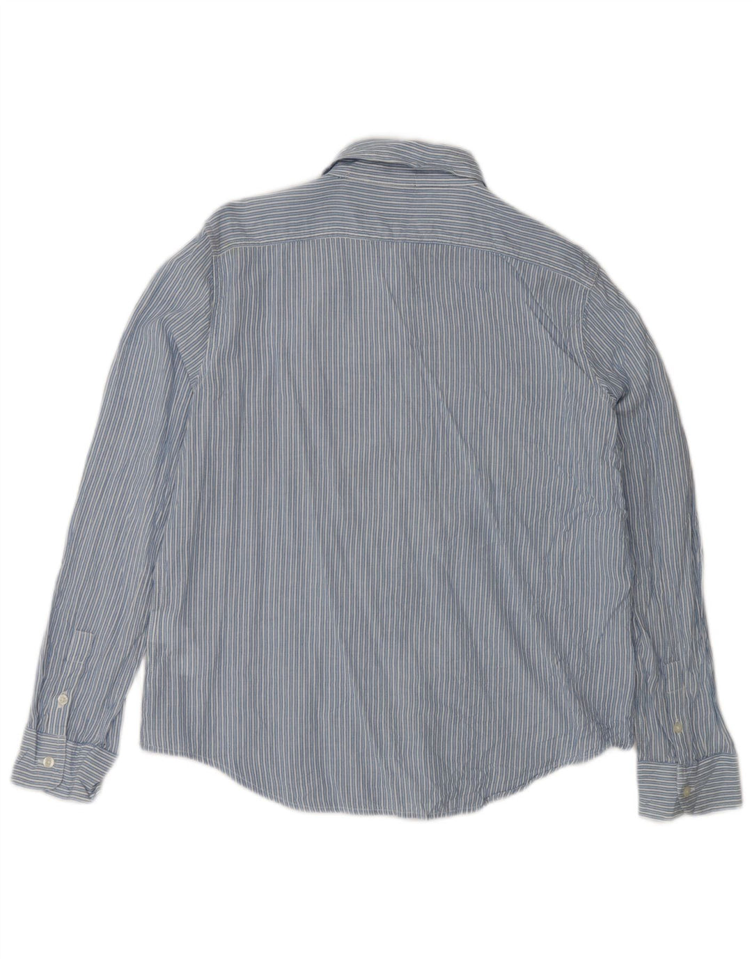 Chaps Camisa pequeña para mujer UK 46 Algodón a rayas azules grandes