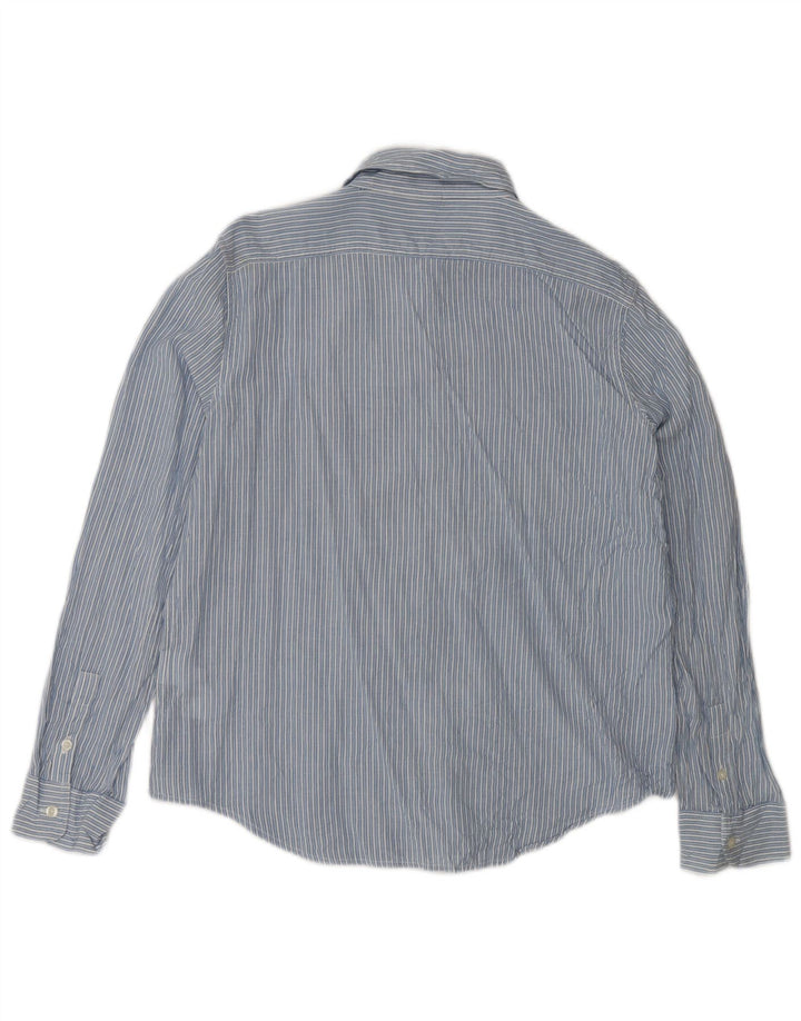 Chaps Camisa pequeña para mujer UK 46 Algodón a rayas azules grandes