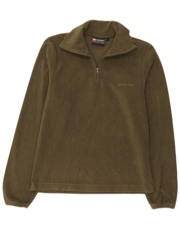 Lotto Jersey de forro polar con cuello y cremallera para mujer UK 10 Small Green Sports
