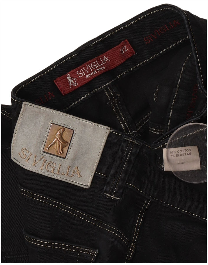 SIVIGLIA Vaqueros ajustados para hombre W32 L32 Algodón negro