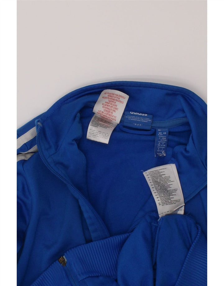 Adidas Boys Graphic Chándal Top Chaqueta 6-7 Años Azul Poliéster