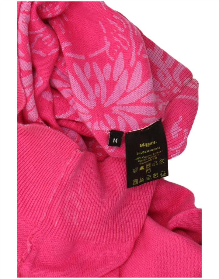 Blauer - Jersey con cuello en V para mujer, talla 40, algodón rosa medio