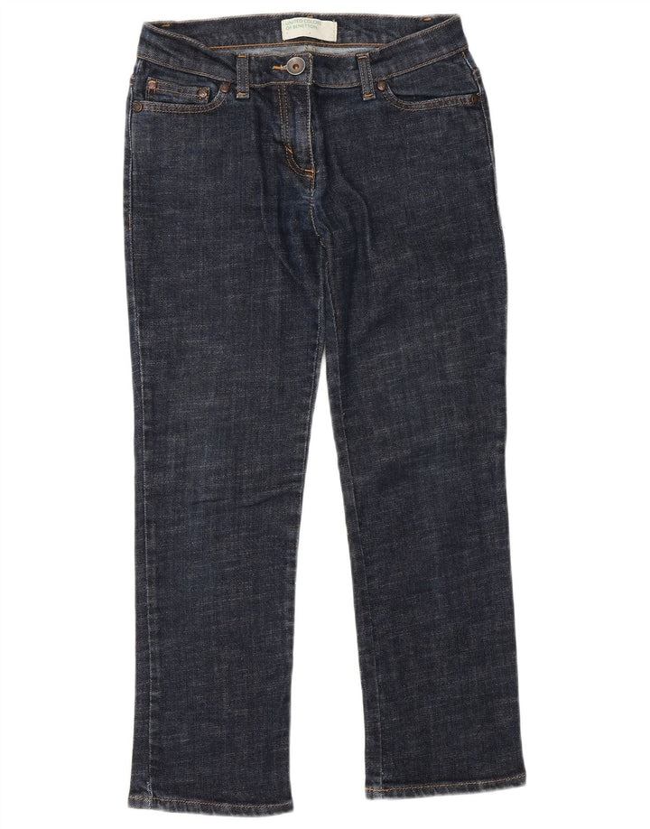 Vaqueros Capri Mujer Benetton IT 40 Small W26 L25 Azul Marino