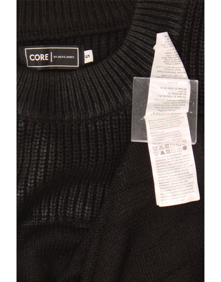Jack & Jones Jersey De Cuello Redondo Para Hombre Pequeño Acrílico Negro