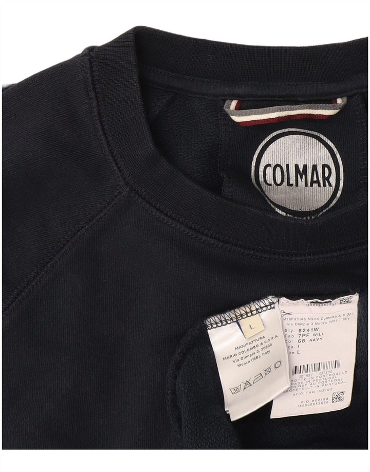 Colmar Hombre Sudadera Gráfica Jumper Large Azul Marino Algodón