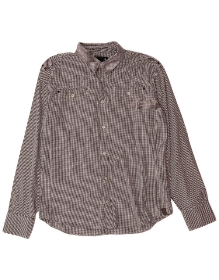 Camisa G-STAR Hombre XL Algodón a cuadros negro