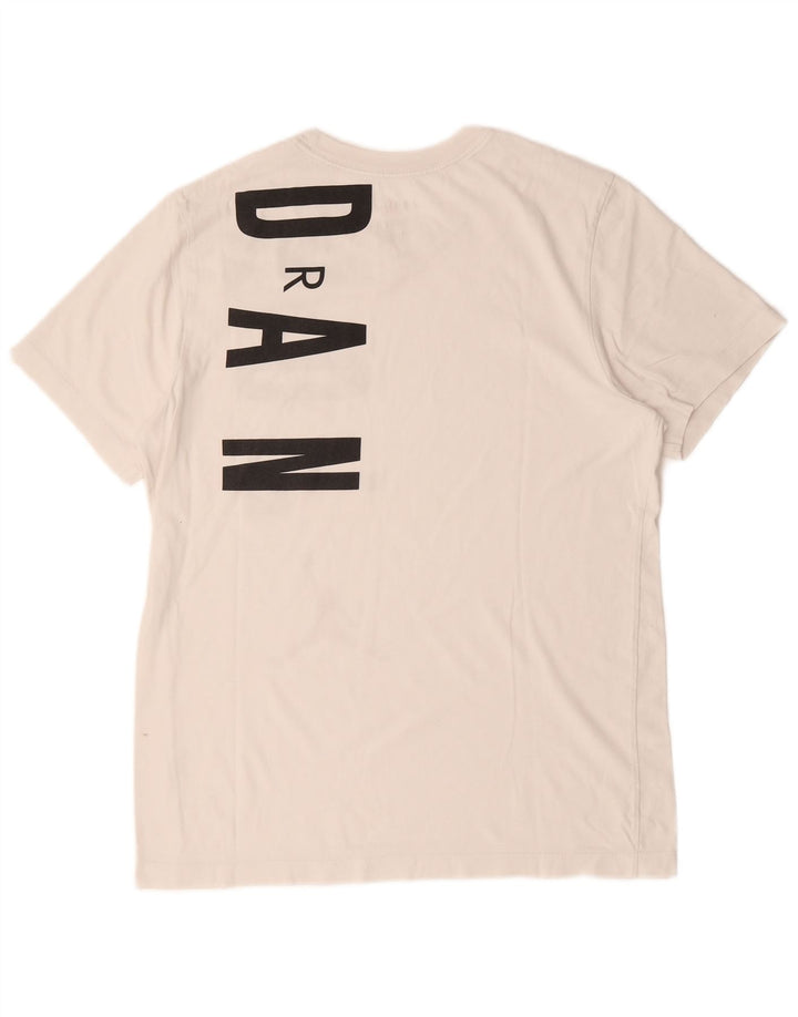 Jordan - Camiseta gráfica de ajuste estándar para hombre, talla mediana, algodón blanco