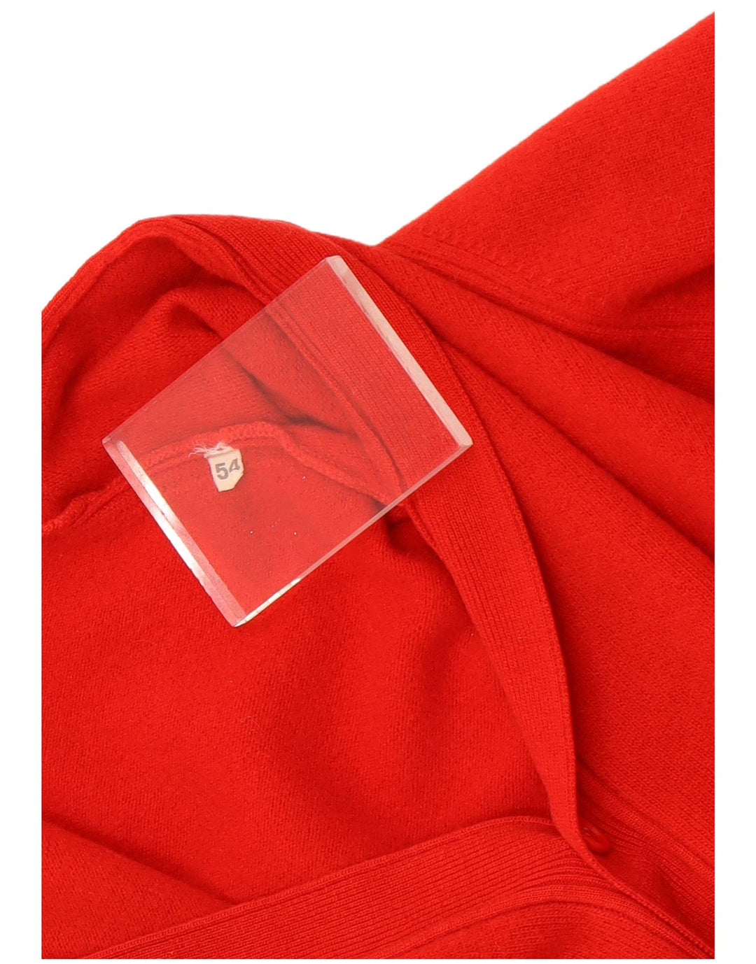 Vintage mujer Cardigan suéter IT 54 3XL Rojo