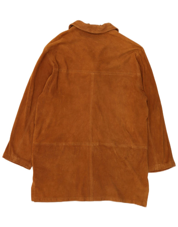 Vintage mujer ante abrigo EU 40 cuero beige medio