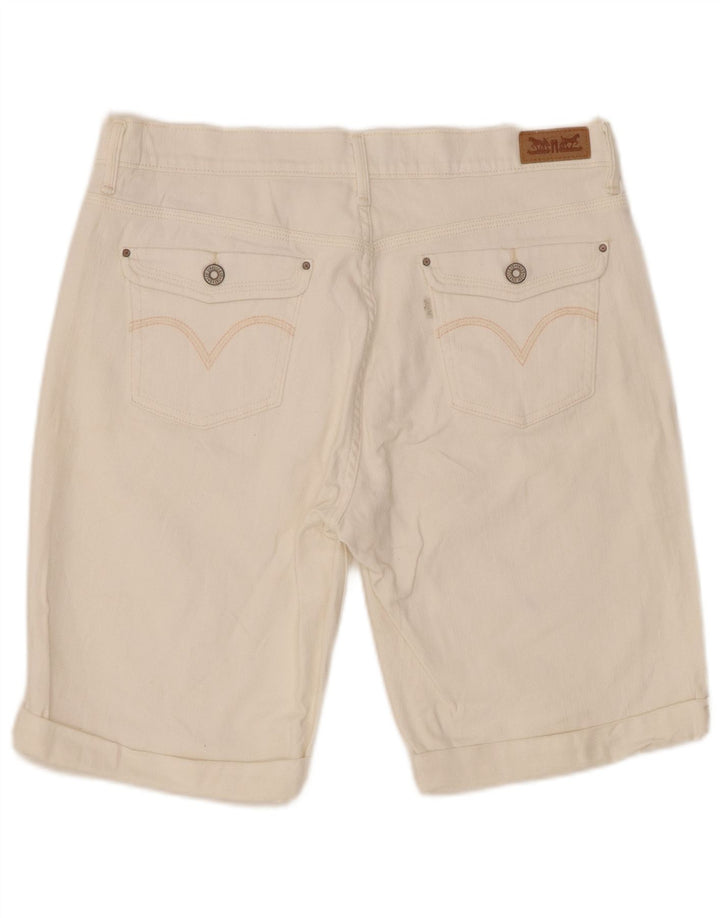 Levi's Pantalones cortos de mezclilla para mujer US 10 Large W30 Off White