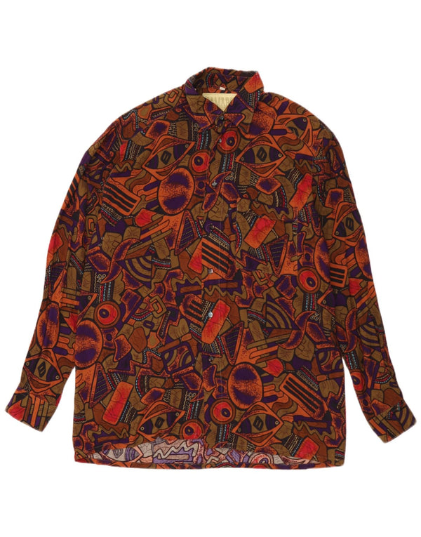 Camargue Camisa con estampado abstracto para hombre talla 39/40 mediana multicolor