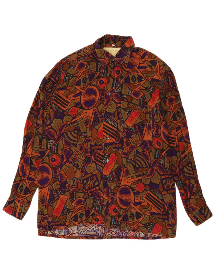Camargue Camisa con estampado abstracto para hombre talla 39/40 mediana multicolor