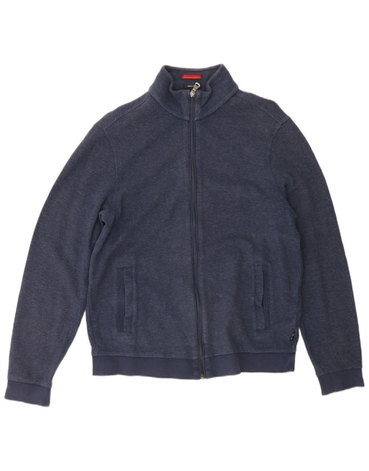 Hugo Boss Chaqueta superior de chándal de ajuste regular para hombre Algodón azul marino mediano