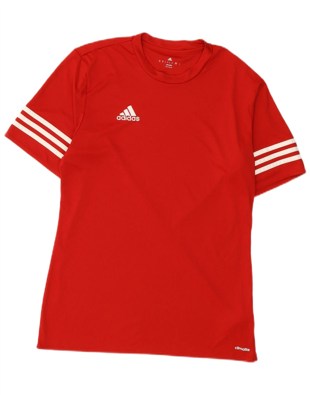Adidas Hombre Climalite Camiseta Top Medio Rojo Poliéster