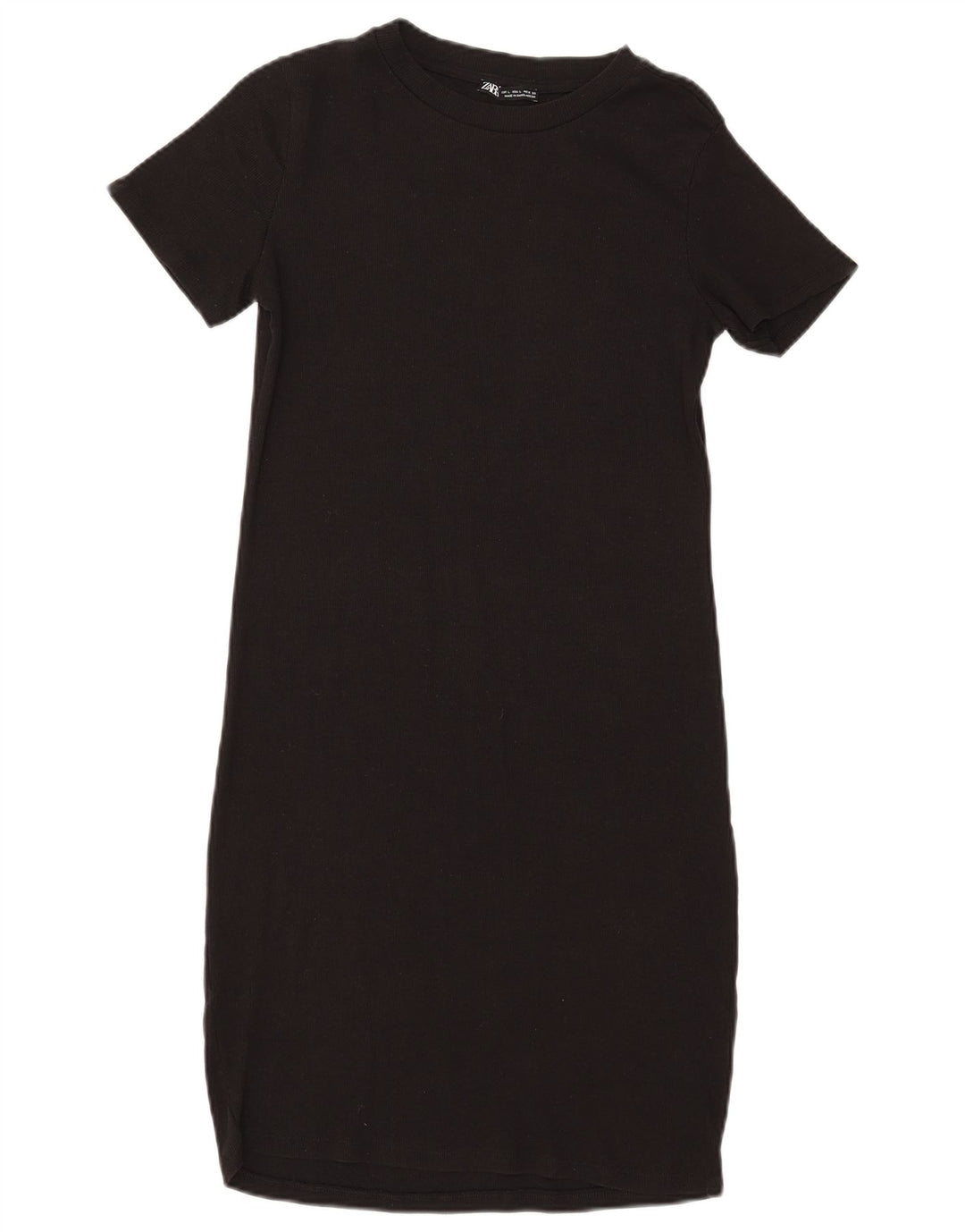 ZARA Vestido tipo jersey para mujer UK 44 Grande Algodón negro