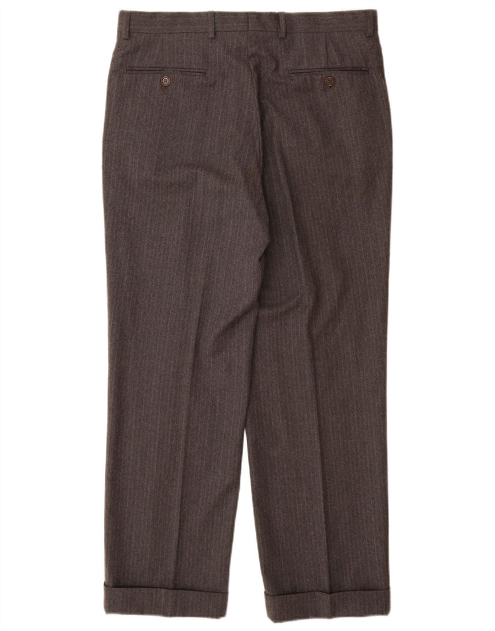 Valentino Traje de 2 piezas con 3 botones para hombre IT 48 Mediano W32 L29 Gris a rayas