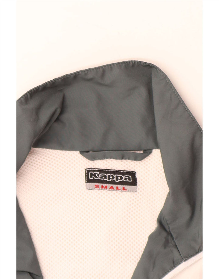 KAPPA Hombre Chándal Top Chaqueta Small Blanco Colorblock Poliéster
