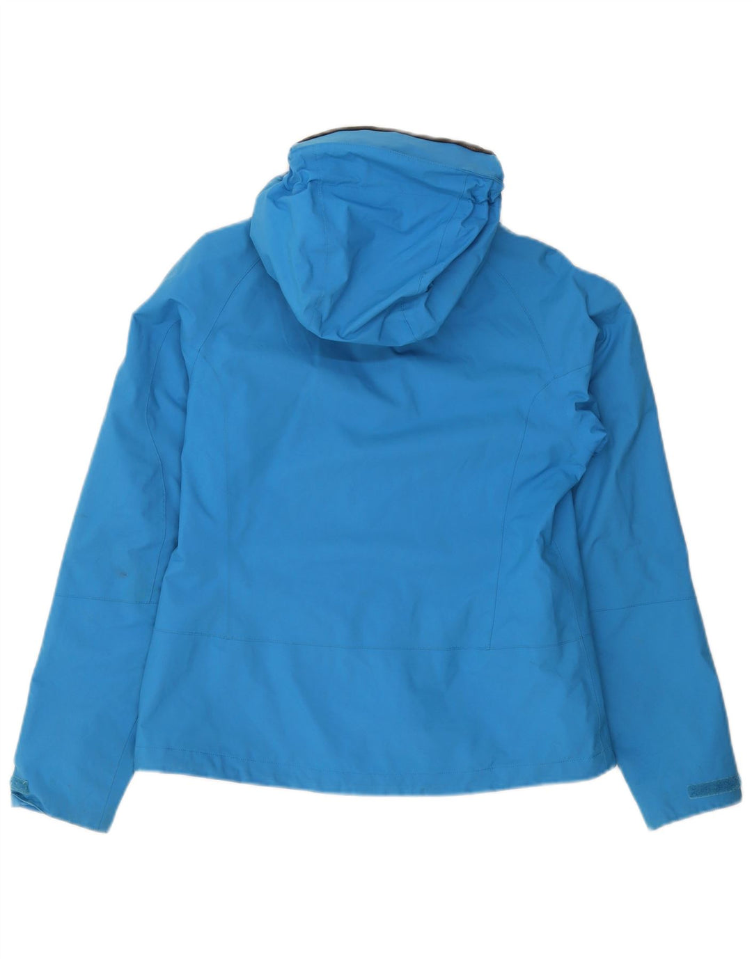 Jack Wolfskin Chaqueta impermeable con capucha para mujer UK 10 Small Blue Polyamide