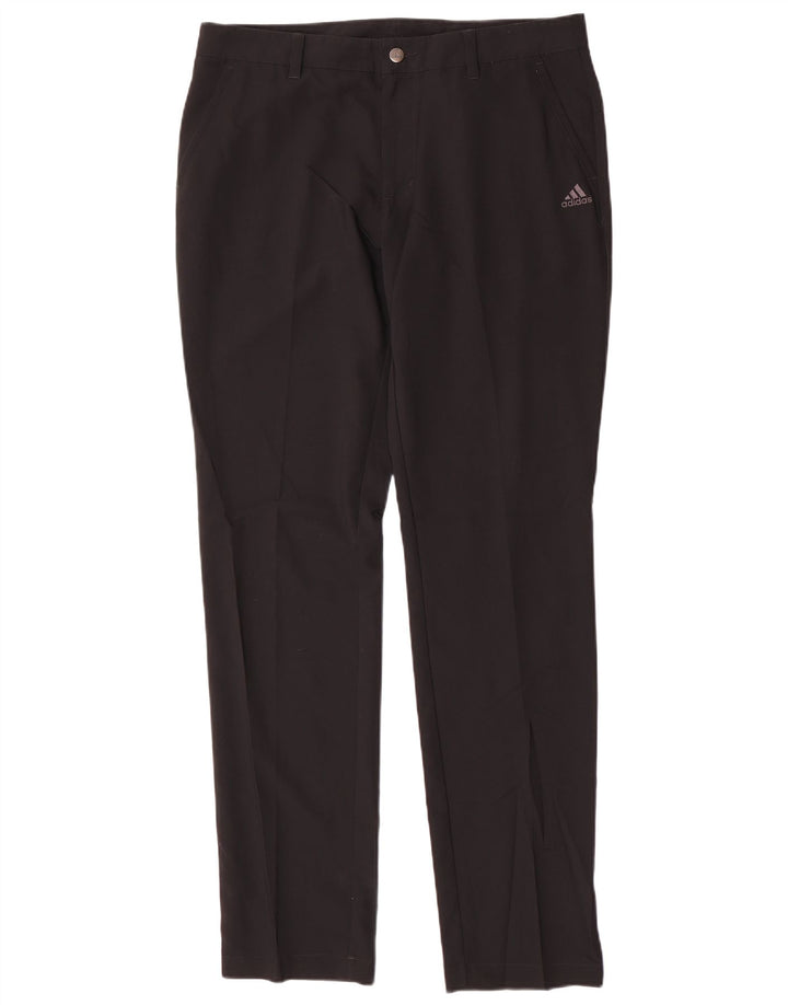 Adidas Pantalones Chinos Slim Para Hombre W34 L34 Poliéster Negro