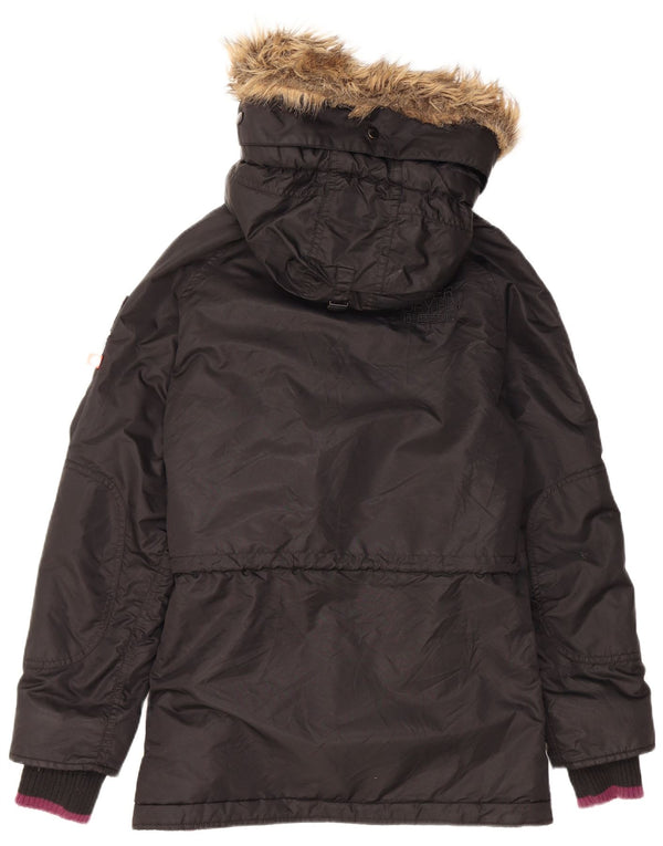 Superdry Chaqueta Acolchada Con Capucha Para Hombre UK 38 Medium Black Nylon