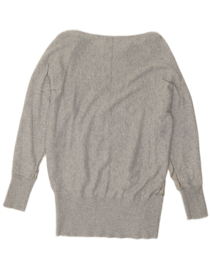 MINT VELVET Suéter tipo jersey para mujer con cuello barco UK 44 Gris medio