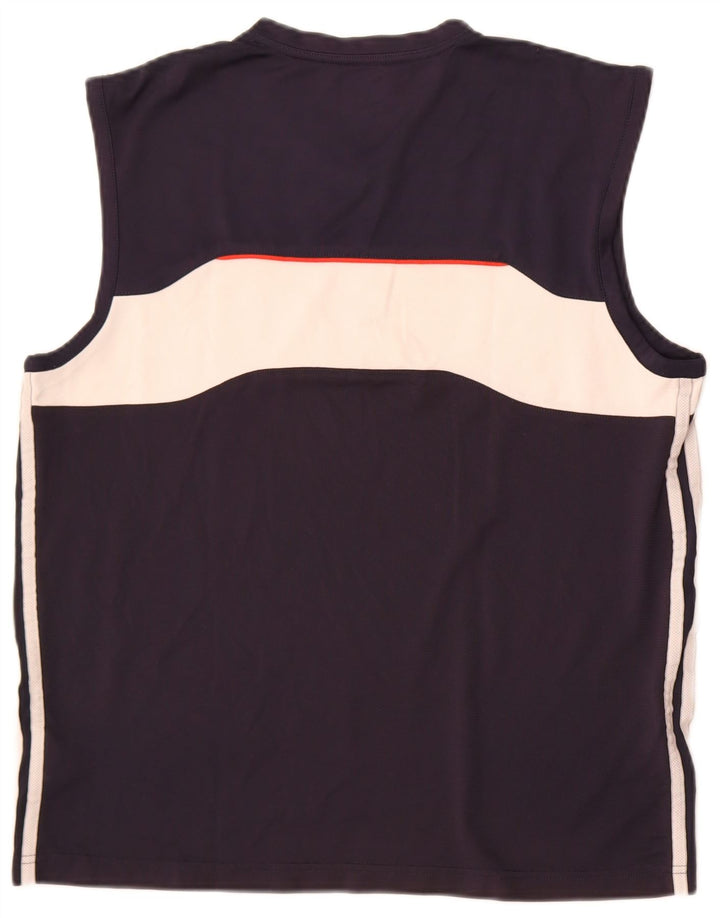 Adidas Hombre Climacool Vest Top Medio Azul Marino Colorblock Poliéster