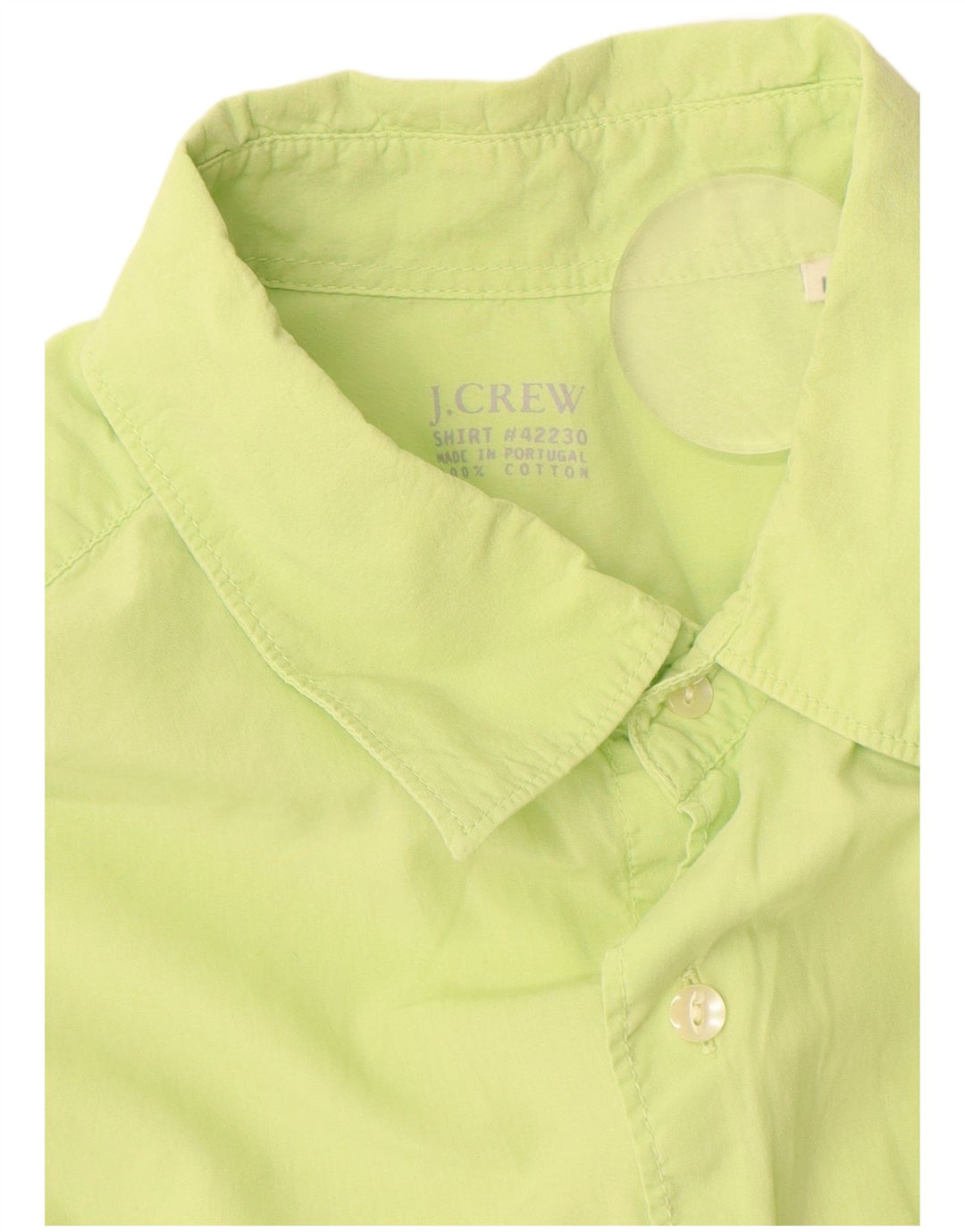 Camisa J. Crew Hombre Algodón Verde Medio