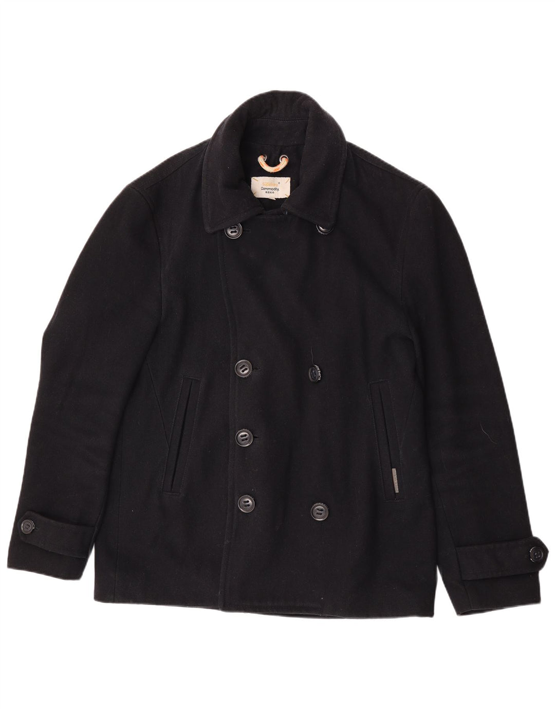 Superdry Chaquetón Commodity para Mujer UK 40 2XL Lana Azul Marino