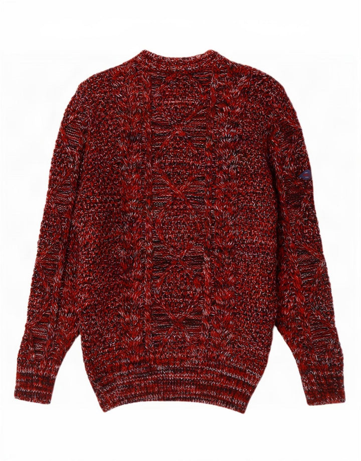 Superdry Jersey Con Cuello Barco Para Hombre Acrílico Moteado En Rojo Medio