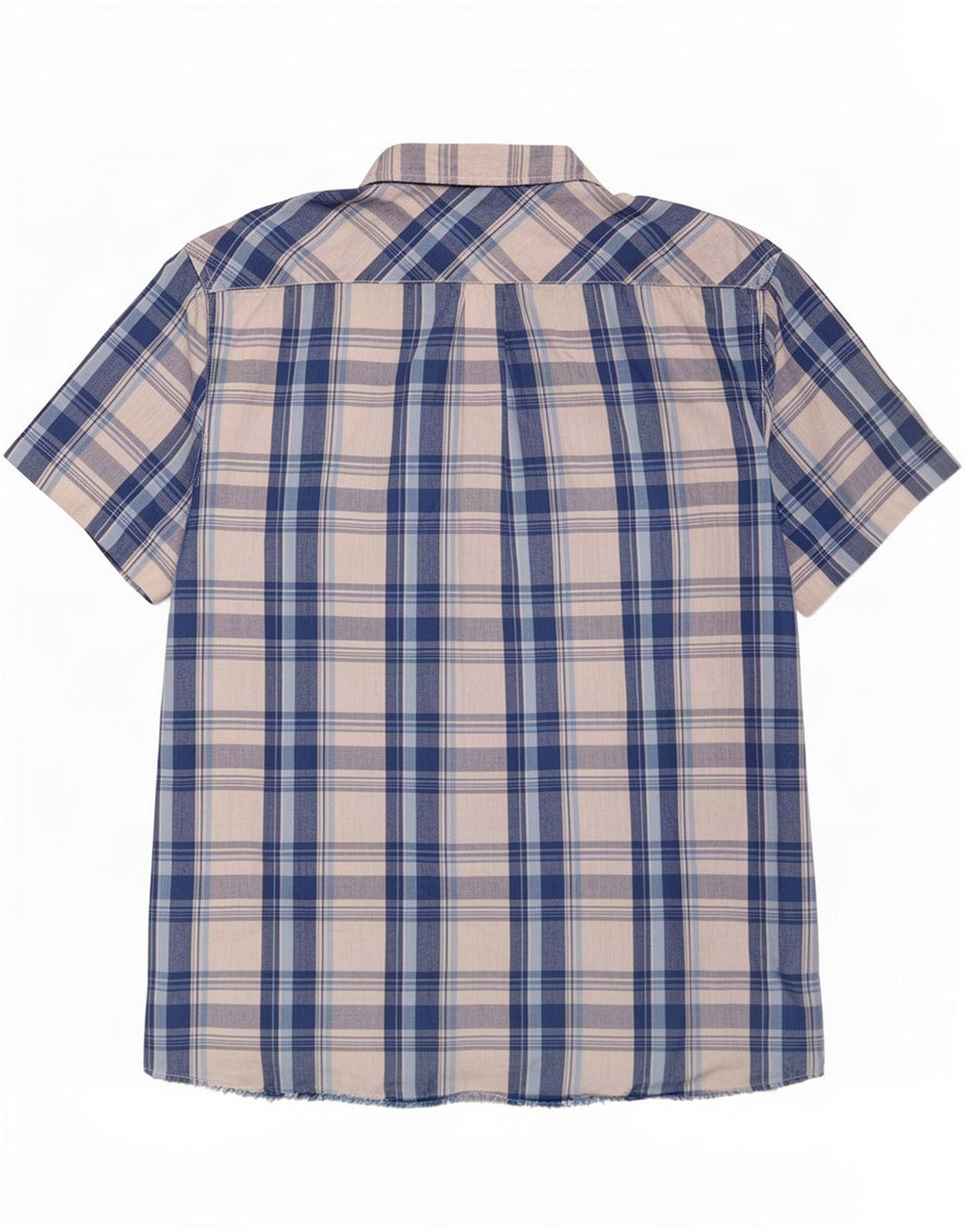 Levi's Hombre Camisa De Manga Corta De Algodón A Cuadros Azul Grande